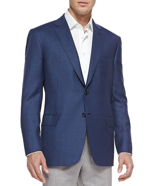 BRIONI（ブリオーニ）の「Brioni Check Wool Jacket, Blue（ジャージ