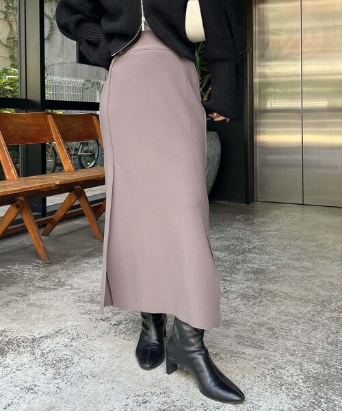 CAPRICIEUX LE'MAGE（カプリシューレマージュ）の「WスリットIラインスカート（スカート・レディース・エクリュ/ブラウン/ブラック・36/38）」の3枚目の写真