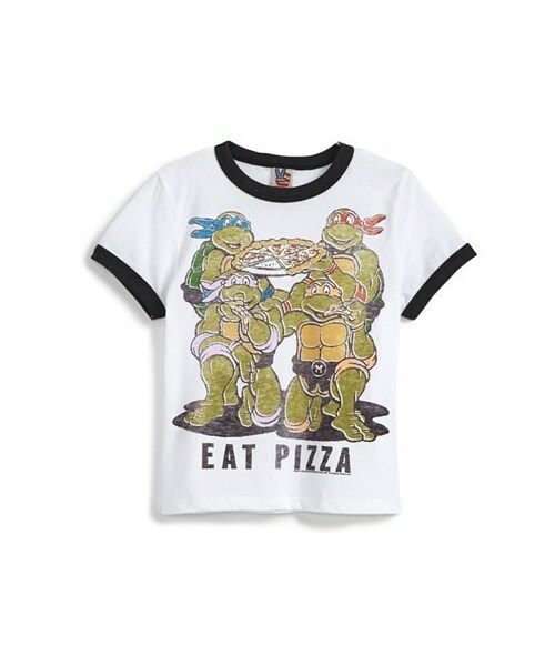 New Boys Vintage Junk Food Teenage Mutant Ninja Turtles Eat Pizza T Shirt