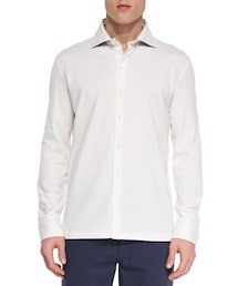 ZEGNA | Ermenegildo Zegna Long-Sleeve Button-Front Sport Shirt(シャツ/ブラウス)