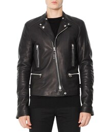 LANVIN ブラック ライダースジャケット Lanvin zip-up Leather Jacket | Black | FARFETCH