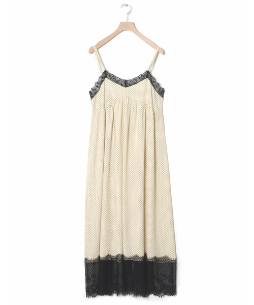 w closet(ダブルクローゼット)の「【Alley】ランジェリー風キャミワンピース(ワンピース/ドレス・レディース・グレーパープル/アイボリー/レッドベース・FREE)」の5枚目の写真