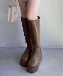 one after another NICE CLAUP | 厚底サイドゴアロングブーツ(ブーツ)