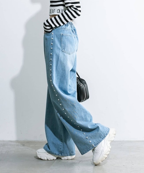 OLIVE des OLIVE（オリーブデオリーブ）の「2WAYライズキラキラデニム