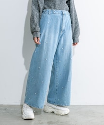 2WAYライズキラキラデニムパンツ