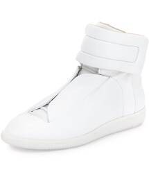 Maison Margiela | Maison Martin Margiela Future Leather High-Top Sneaker, White(スニーカー)