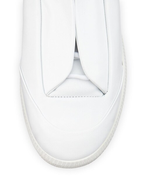 Maison Martin Margiela Future Leather High-Top Sneaker, White