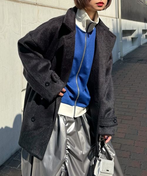 pageboyシャギーミドルブレザーコート pageboyシャギーミドルブレザーコート