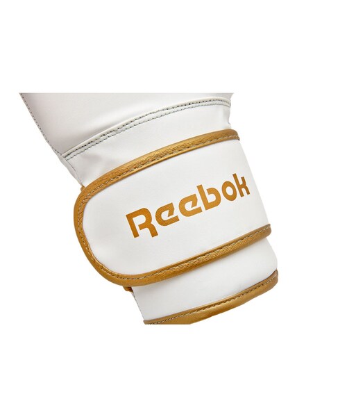 Reebok（リーボック）の「Reebok Fitness ボクシンググローブ10oz （ホワイト／ゴールド）（アクセサリー・ホワイト/ゴールド・FREE）」の2枚目の写真