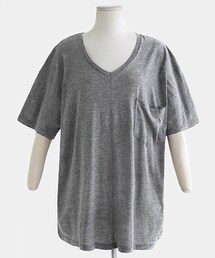 DHOLIC | ビッグポケットVネックボクシーTシャツ(Tシャツ/カットソー)