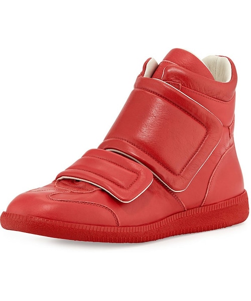 maison margiela red high top