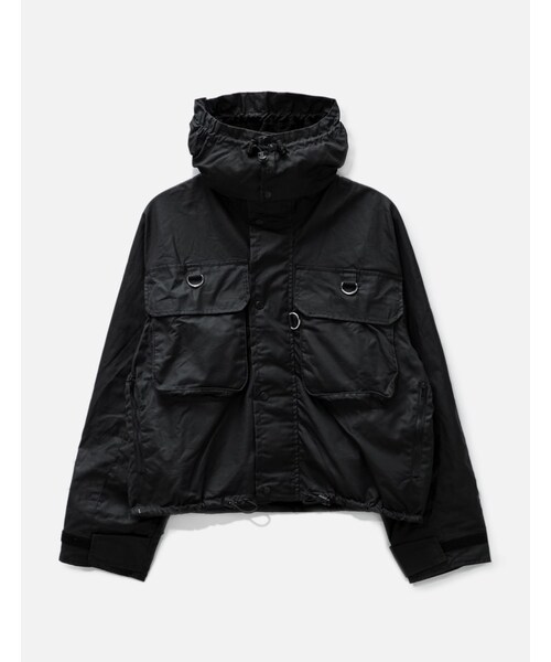 Waxed Cotton Cropped Parka