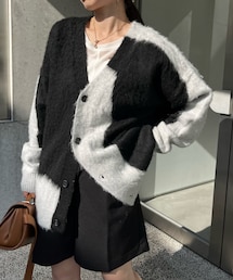 CAPRICIEUX LE'MAGE | 【HAPPY BAG対象】シャギーニュアンス柄カーディガン(カーディガン/ボレロ)