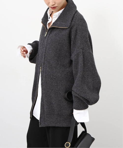 Deuxieme Classe OLBIA ロングジップ ブルゾン 追加OLBIA ロングジップ ブルゾン（ニット/セーター）｜Deuxieme