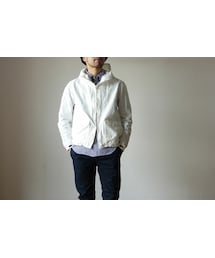 MANUAL ALPHABET | Manual alphabet マニュアルアルファベット HORSE CLOTH FOODED JACKET 馬布フードジャケット WHT ホワイト MEN'S メンズ(マウンテンパーカー)