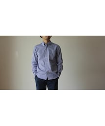 MANUAL ALPHABET | Manualalphabet マニュアルアルファベット GINGHAMCHECK BD SHIRT ギンガムチェックボタンダウンシャツ NVY ネイビー MEN'S メンズ(シャツ/ブラウス)
