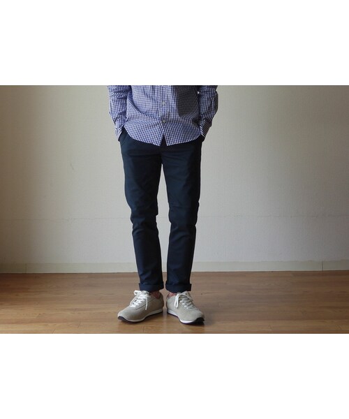 MANUAL ALPHABET(マニュアル アルファベット)の「Manualalphabet マニュアルアルファベット SLIM ANKLECUT PANTS スリムアンクルカットパンツ NVY ネイビー MEN'S メンズ(チノパンツ・メンズ・ネイビー・サイズ1)」の1枚目の写真