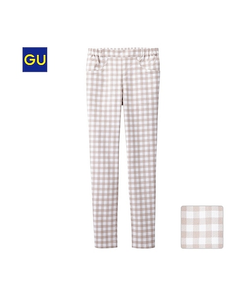 GU(ジーユー)の「(GU)クロップドレギンスパンツ(ギンガム)(WOMEN ⁄ ショートパンツ・クロップドパンツ・レディース・RED/BLUE/BEIGE/BLACK・M/XL/S/L)」の3枚目の写真