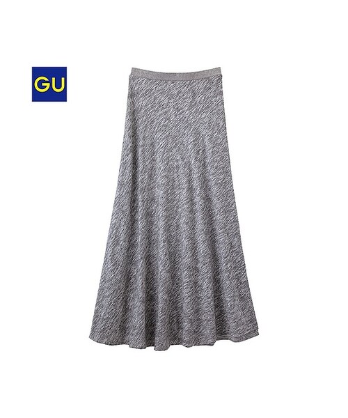 GU（ジーユー）の「（GU）マキシフレアスカート（WOMEN ⁄ スカート・レディース・BLACK/BLUE/GRAY・M/L/S）」の2枚目の写真