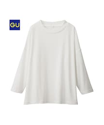 GU | （GU）ゆるプルオーバー（７分袖）(トップス)