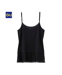 GU | （GU）プリーツコンビキャミソール(トップス)