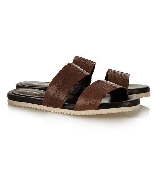 ADAM by Adam Lippes（-）の「Adam Lippes Crocodile slides（サンダル・レディース・Brown・IT36/IT37/IT37.5/IT38/IT38.5/IT39/IT39.5/IT40）」の5枚目の写真