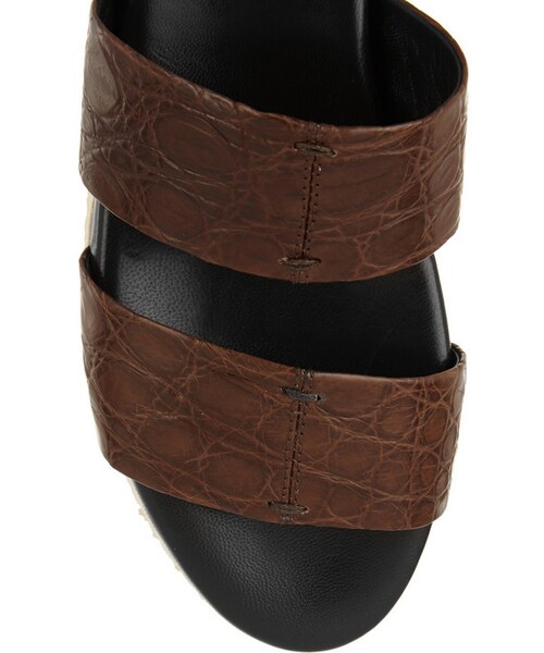 ADAM by Adam Lippes（-）の「Adam Lippes Crocodile slides（サンダル・レディース・Brown・IT36/IT37/IT37.5/IT38/IT38.5/IT39/IT39.5/IT40）」の4枚目の写真