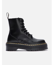 Jadon Polished Smooth Leather Platform Boots