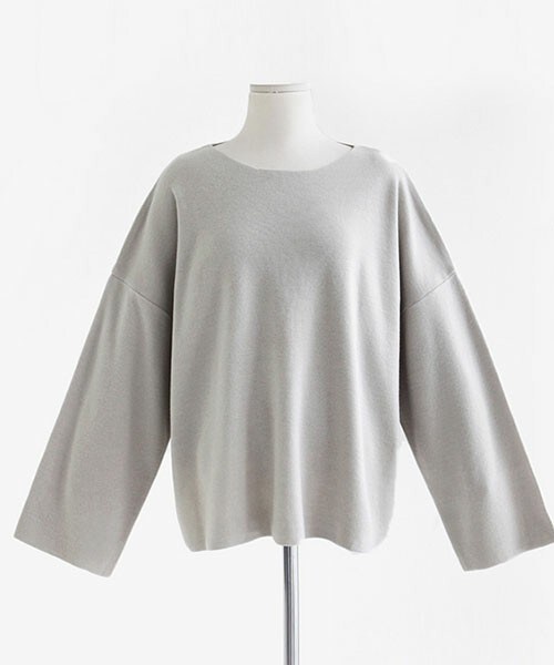 DHOLIC（ディーホリック）の「ニュアンスカラールーズニットトップス（ニット/セーター・レディース・サーモンピンク/グレーベージュ/ネイビー・free）」の2枚目の写真