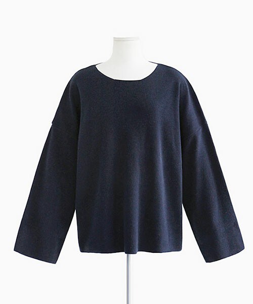 DHOLIC（ディーホリック）の「ニュアンスカラールーズニットトップス（ニット/セーター・レディース・サーモンピンク/グレーベージュ/ネイビー・free）」の3枚目の写真