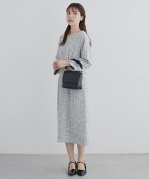 natural couture（ナチュラルクチュール）の「ニットソーツイード2WAYワンピース（ワンピース/ドレス・レディース）」