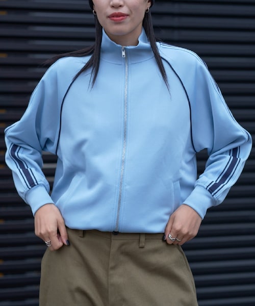 COLONY 2139（コロニートゥーワンスリーナイン）の「ジャージライントラックジャケット（ジャケット/アウター・レディース・アイボリー/サックスブルー/ネイビー/ブラック・F）」の3枚目の写真