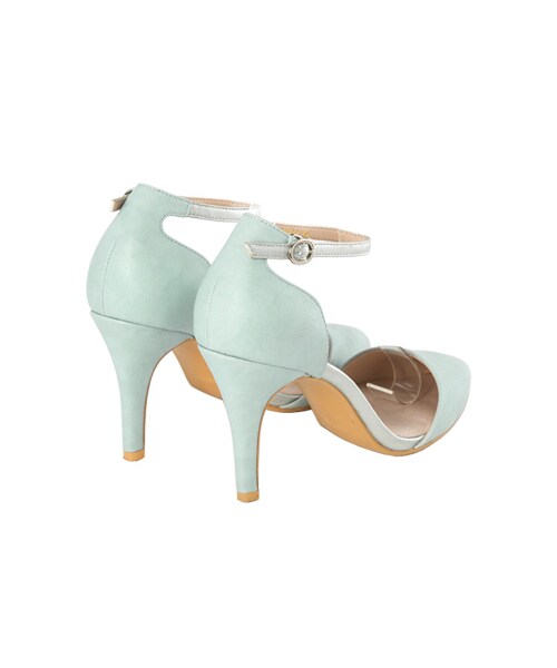 gracegift（グレースギフト）の「時尚復古尖頭繫踝高跟鞋（シューズ・レディース・杏色/淺藍・35/36/37/38/39/40/41）」の14枚目の写真