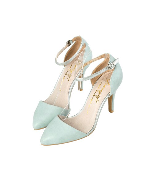 gracegift（グレースギフト）の「時尚復古尖頭繫踝高跟鞋（シューズ・レディース・杏色/淺藍・35/36/37/38/39/40/41）」の11枚目の写真