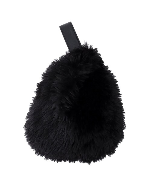 3coins（3coins）の「フェイクファーハンドバッグ（ハンドバッグ・レディース・アイボリー/その他/ブラック・0）」の2枚目の写真