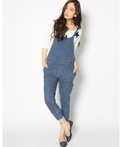 VICKY（ビッキー）の「【先行予約】タックオーバーオール（パンツ・レディース・ホワイト/ネイビー・SS/S/M）」の10枚目の写真