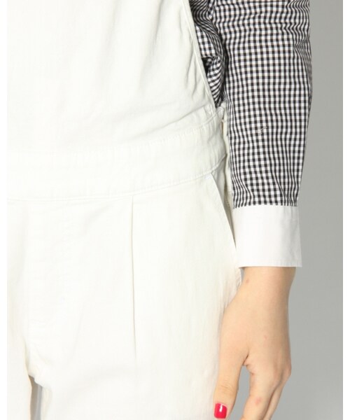VICKY（ビッキー）の「【先行予約】タックオーバーオール（パンツ・レディース・ホワイト/ネイビー・SS/S/M）」の6枚目の写真
