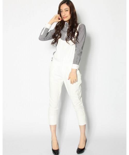 VICKY（ビッキー）の「【先行予約】タックオーバーオール（パンツ・レディース・ホワイト/ネイビー・SS/S/M）」の9枚目の写真