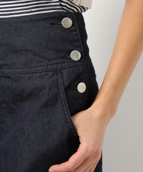 Heather（ヘザー）の「サイドボタンワイドパンツ（パンツ・レディース・ホワイト 08/ネイビー 89・FREE）」の6枚目の写真