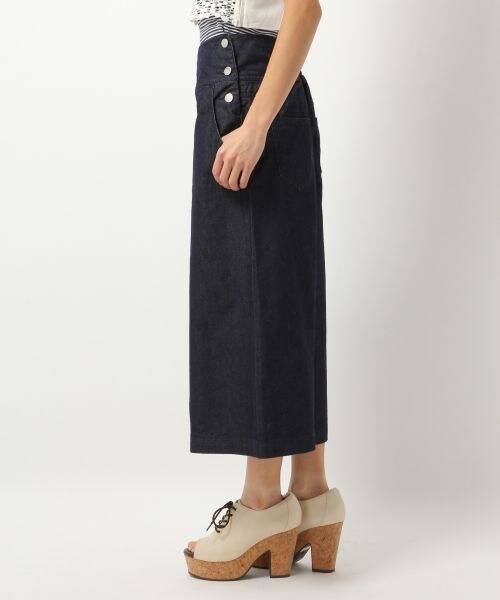 Heather（ヘザー）の「サイドボタンワイドパンツ（パンツ・レディース・ホワイト 08/ネイビー 89・FREE）」の3枚目の写真