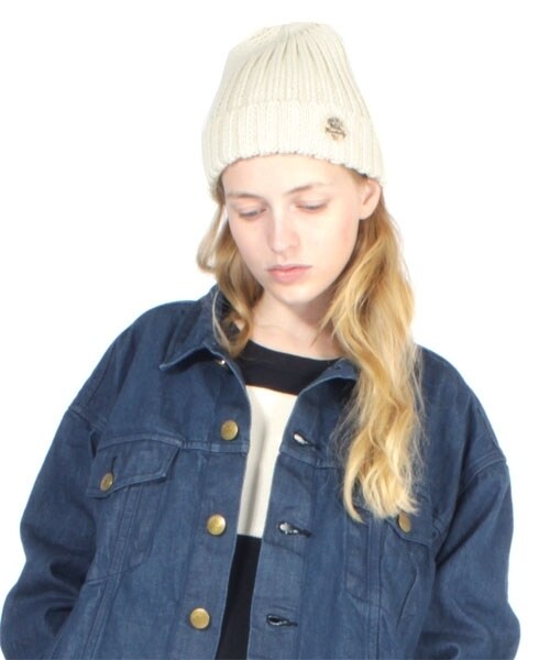 RNA-N（アールエヌエーエヌ）の「コットンリネンニットワッチ（帽子・レディース・ホワイト/ブラック/ネイビー/カーキ・F）」の8枚目の写真