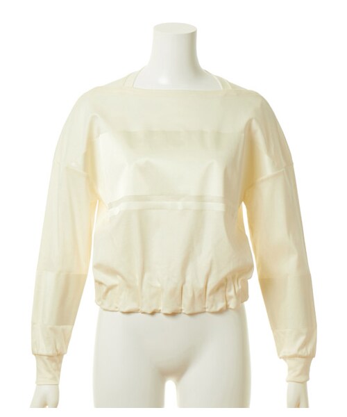 FURFUR(ファーファー)の「サテンはりつけプリントT(Tシャツ・レディース・WHT/NVY・F)」の3枚目の写真