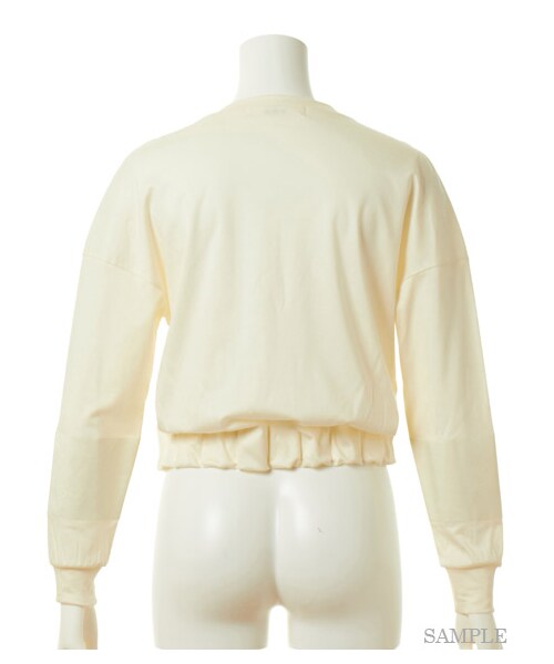 FURFUR(ファーファー)の「サテンはりつけプリントT(Tシャツ・レディース・WHT/NVY・F)」の4枚目の写真