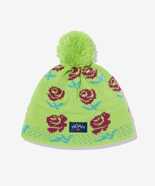NOAH（ノア）の「Roses Beanie（帽子・ブラック/(001)/フリー/在庫あり）」の2枚目の写真