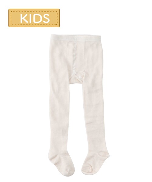3coins(3coins)の「【KIDS】BABYリブタイツ:80~90cm(レギンス/スパッツ・キッズ・アイボリー/その他・0)」の1枚目の写真