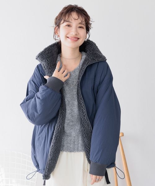 LEPSIM（レプシィム）の「リバーシブルボアナイロンBIGジャケット