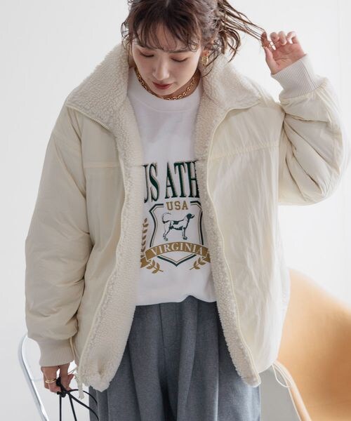 LEPSIM（レプシィム）の「リバーシブルボアナイロンBIGジャケット