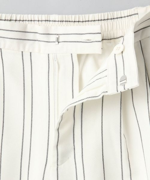 JEANASIS（ジーナシス）の「ムジガラワイドクロップドパンツ（パンツ・レディース・ホワイト/ホワイト(ストライプ)/ブラック・Ｆ）」の7枚目の写真
