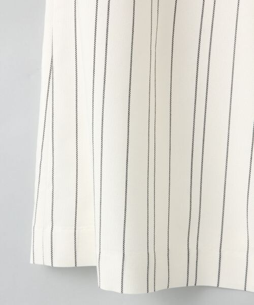 JEANASIS（ジーナシス）の「ムジガラワイドクロップドパンツ（パンツ・レディース・ホワイト/ホワイト(ストライプ)/ブラック・Ｆ）」の8枚目の写真