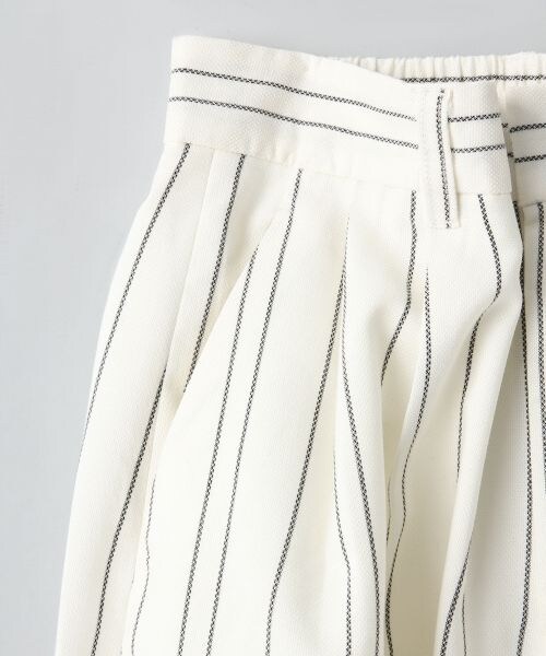 JEANASIS（ジーナシス）の「ムジガラワイドクロップドパンツ（パンツ・レディース・ホワイト/ホワイト(ストライプ)/ブラック・Ｆ）」の6枚目の写真